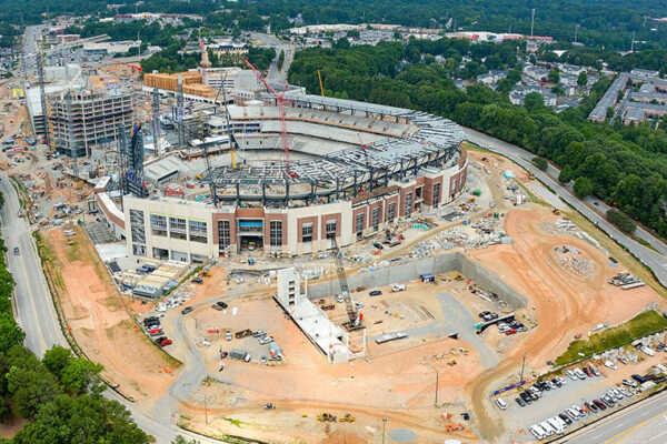 Truist Park, Braves Stadium under construction