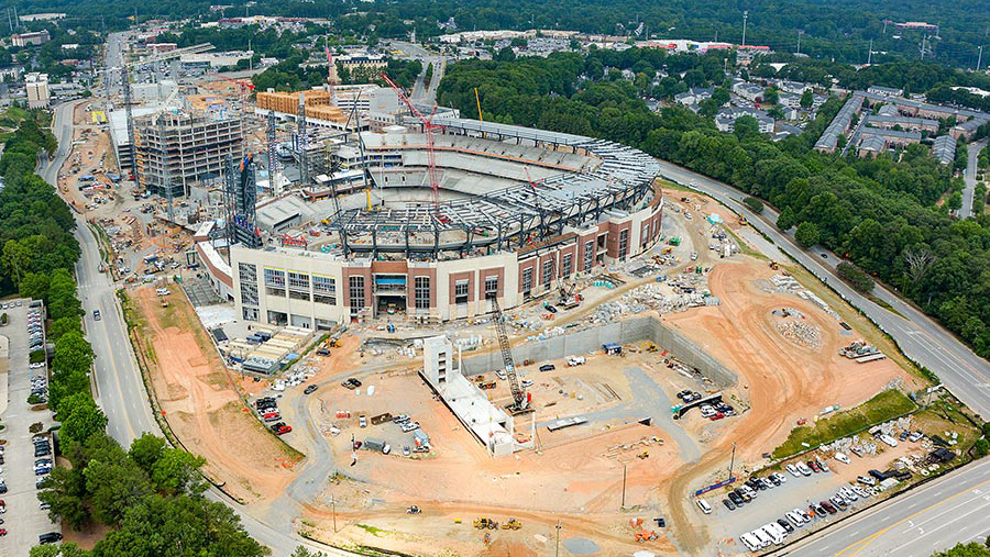 BravesPark3 Truist Park, Braves Stadium under construction