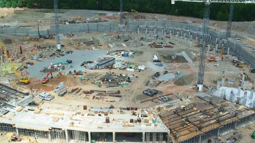 BravesPark5 Truist Park, Braves Stadium under construction